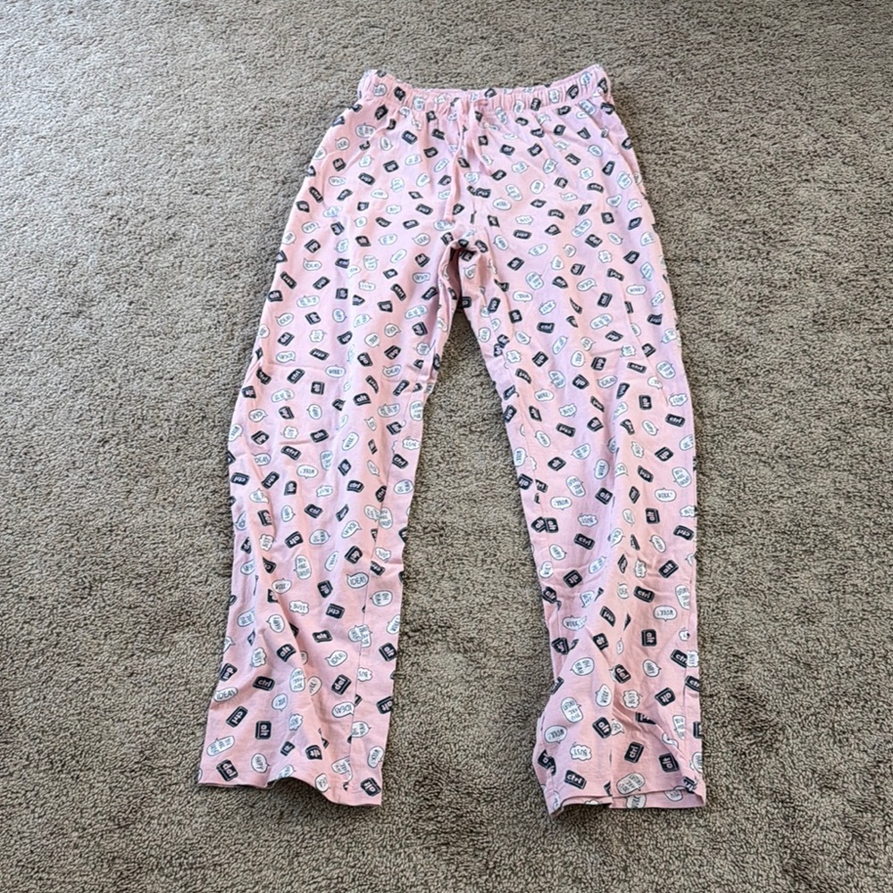 Women's Pink Printed Pajama Pants